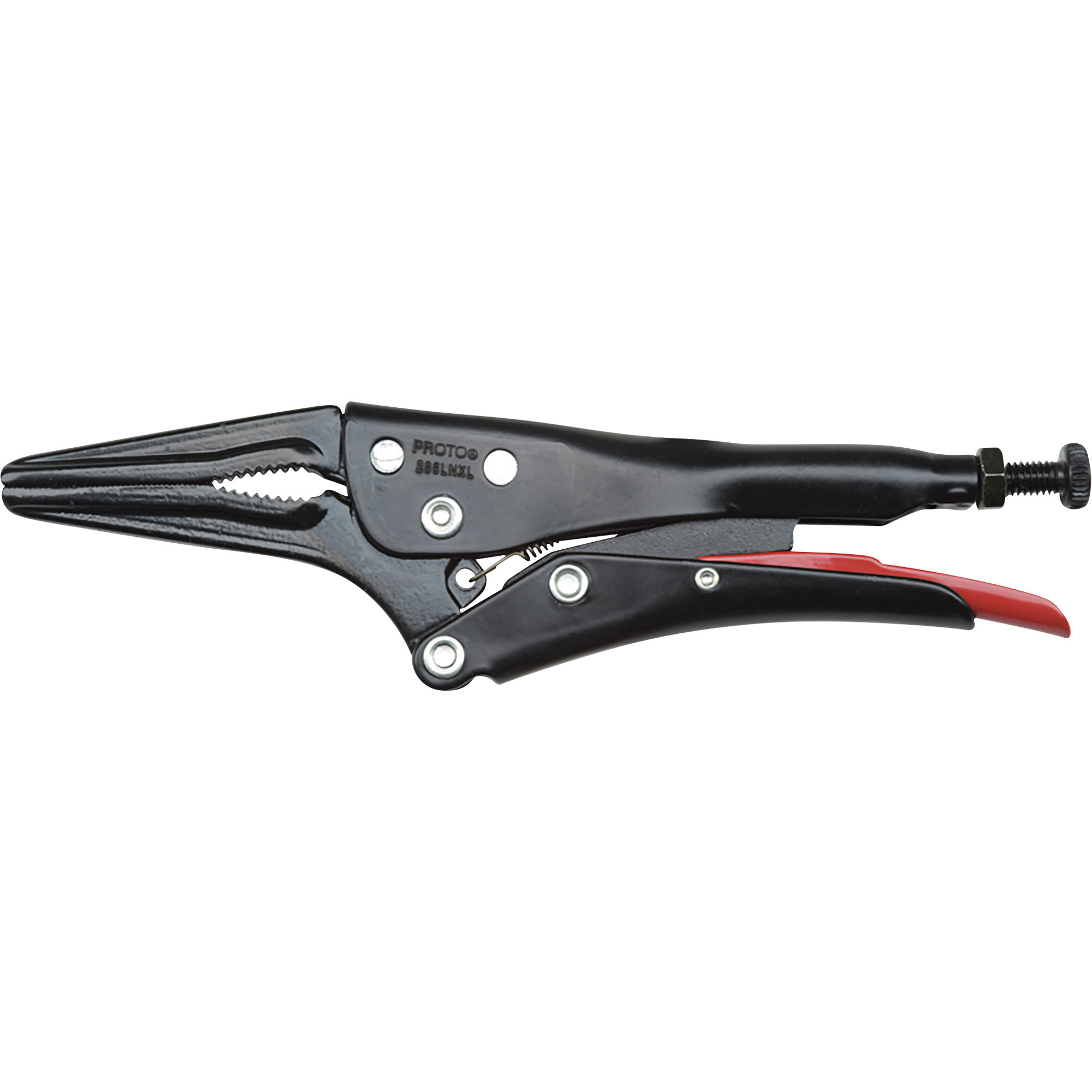 Proto Mini Long Nose Locking Pliers, 6 29/32in., Model# J286LNXL